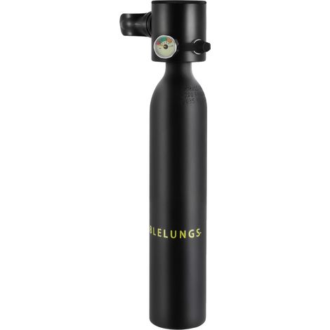 Mini tanque de buceo, aleación de aluminio, capacidad de 0,5 L, presión de 3000 PSI, manómetro iluminado, filtro de aire unidireccional (1/5)