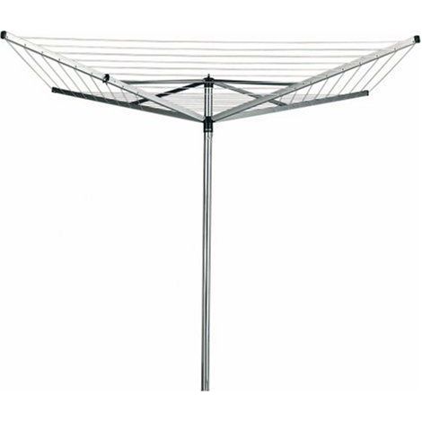Brabantia Topspinner Séchoir 50 m Corde à linge + Ancrage au sol Gris métallisé (1/5)