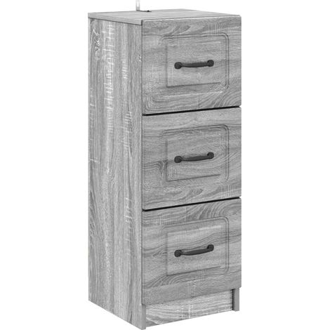Schubladenschrank Graues Sonoma 33 x 34,5 x 87 cm Holzwerkstoff vidaXL