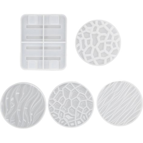 Einzigartige Silikonform mit 3D-Wellenmuster, schön, langlebig und wiederverwendbar für selbstgemachte Untersetzer (1/5)