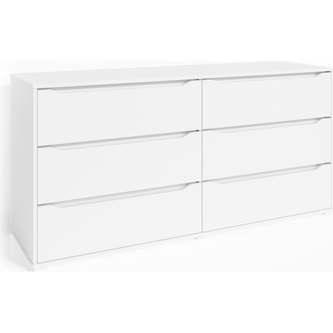 Cassettiera per camera da letto Ruben, Bianco, 160 x 77.6 cm, Vicco