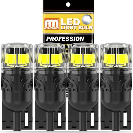 T10 W5W LED Ampoules 12V 6000K Blanc 501 194 168 2825 Wedge Intérieur de Voiture Lampe Dôme Feux de Plaque D'immatriculation Lumière, 4 Pièces (1/5)