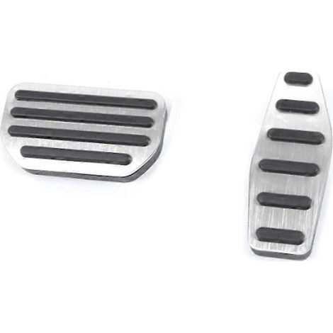 Cubiertas para pedales de acelerador y freno para Suzuki Jimny 2010 2011 2012 2013 2014 2015 2016 2017 2018 2019 2020, color plata. (1/5)