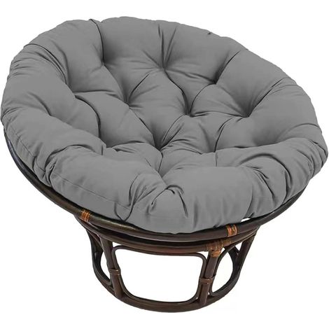 Papasan Round Chair Cushions, Thick Hanging Chair Cushion, Thick Papasan Armchair Cushion, for Outdoor Garden, Balcony and Living Room, Small, 120cm120cm (1/5)