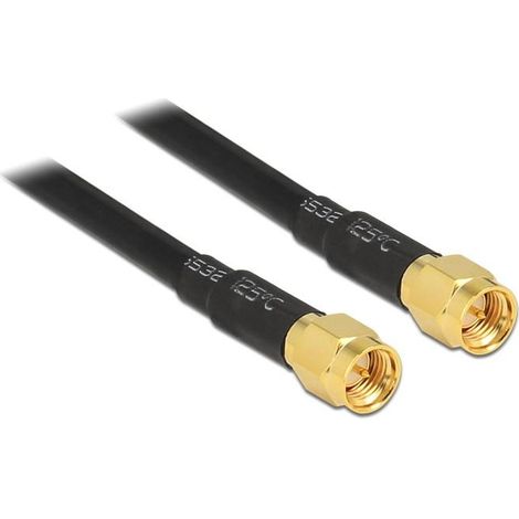 delock Delock Wi-Fi antenas Cable Negro 5 metros