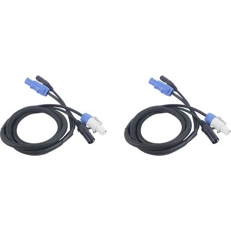 2X cavo DMX Powercon combinazione presa Powercon e linea segnale DMX XLR per transito segnale connessione alimentazione luminosa (B)