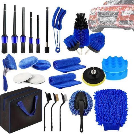 Fournitures De Nettoyage pour Voitures Set Multifonction Dépoussiérage Véhicule - Kit Polyvalent Lavage Intérieur Et Extérieur Voiture pour Maison Garage Voyage (1/5)