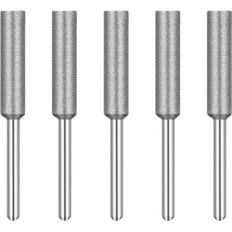 Fraise d'Affûteuse de Tronçonneuse,Diamant Affûteur de Tronçonneus,Têtes de Meulage en,Pierre à Meuler pour Tronçonneuse,4 mm,pour Affûteur de Tronçonneuse,5 Pièces (1/5)