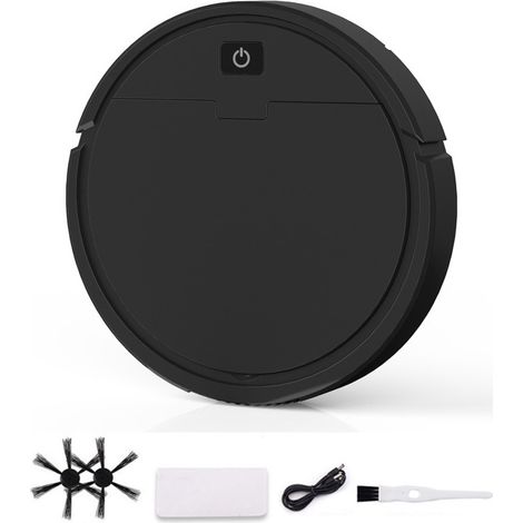 Black Smart Robot Vacuum Cleaner Sweeping Robot Three-in-one Wireless Automatic Sweeping Robot Stron (1/5)