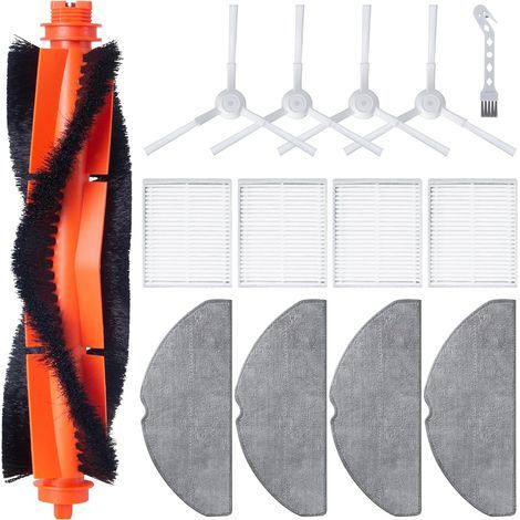 Kit d’Accessoires pour Aspirateur Robot – 14 Pièces : Brosse Centrale, Filtres HEPA, Tampons de Nettoyage et Brosses Latérales (1/4)