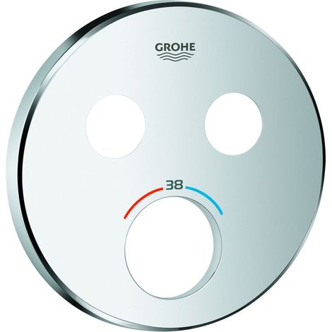 Grohe Rosette rund für SmartControl, Metall, Hard Graphite gebürstet, 49032AL0 (1/2)