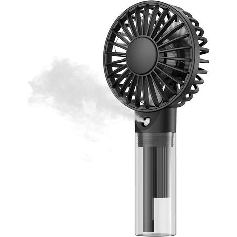 Ventilador portátil recargable con depósito de 32 ml, mini ventilador personal para viajes al aire libre, acampada y maquillaje - KZQ (1/4)