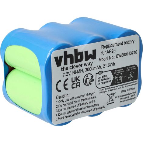 vhbw batería compatible con Pellenc AP25, P80 herramienta (3000 mAh, NiMH, 7,2 V) (1/4)