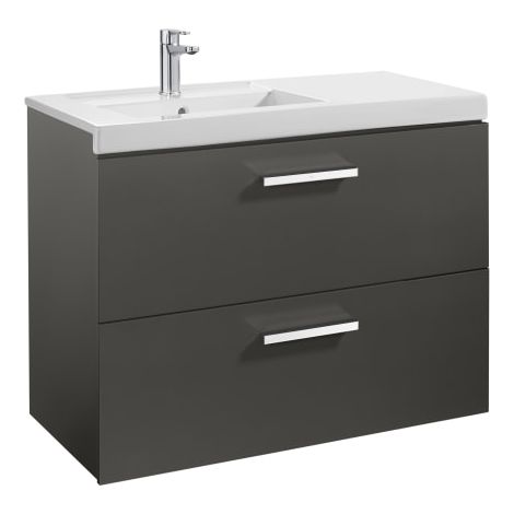 CONJUNTO MUEBLE PRISMA 2 CAJONES 900 IZQUIERDA GRIS ANTERIOR