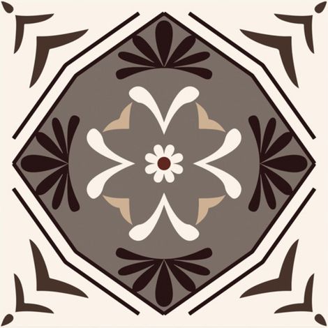 6 stickers à carreaux de ciment 15 x 15 cm (1/2)