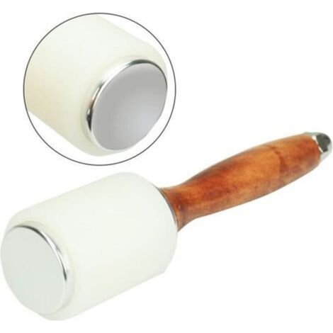 Marteau en cuir Leathercraft, maillet en cuir de vachette coudre maillet en bois bricolage Leathercraft avec manche en bois, marteau à découper en cuir