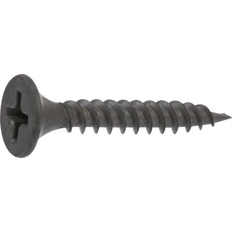 Vis autoperceuse tête trompette PH 3,5 x 25 mm – Acier phosphaté noir – Boîte de 1000 – Pour plaques de plâtre – Rifix (1/2)