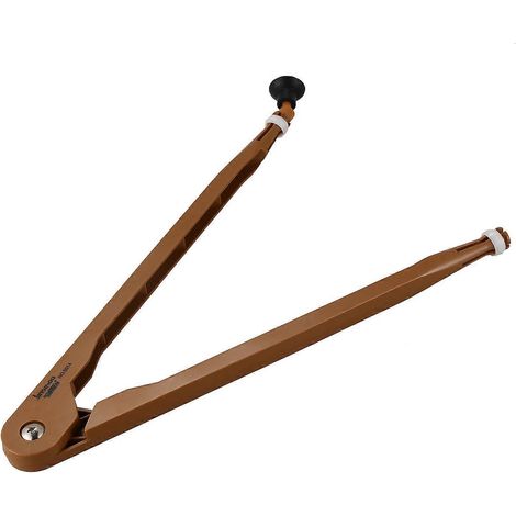 Instrument pédagogique : compas à craie en plastique jaune pour dessiner des cercles. (1/5)