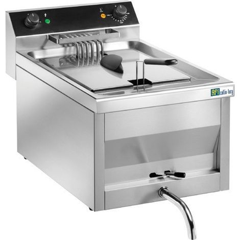Friteuse Professionnelle à Poser Electrique en Inox avec Robinet de Vidange - 12 L - AFI Collin Lucy