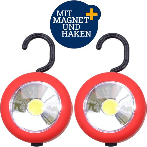 2x COB LED Leuchte Magnet + Haken (1/4)