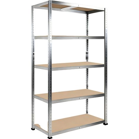 Estantería modular, metal resistente, estantes ajustables, paquete de 2, 1,5 m, blanca, 90x40 cm. (1/2)