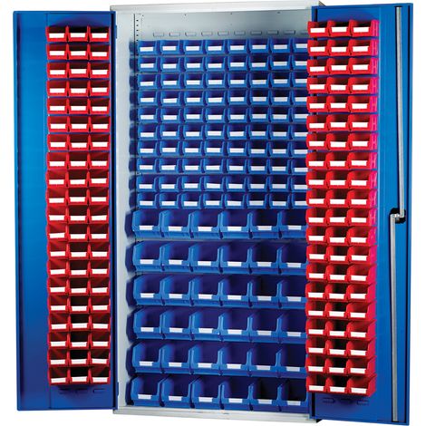 Rs Pro – Armoire d'atelier en acier verrouillable 2000 x 1015 x 430mm – Panneaux persiennes – Rangement sécurisé pour outils et matériel