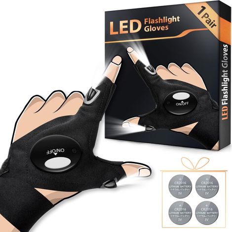 Gants de lampe de poche LED pour hommes cadeaux outils créatifs cool fournitures de pêche cadeaux d'anniversaire (1/5)