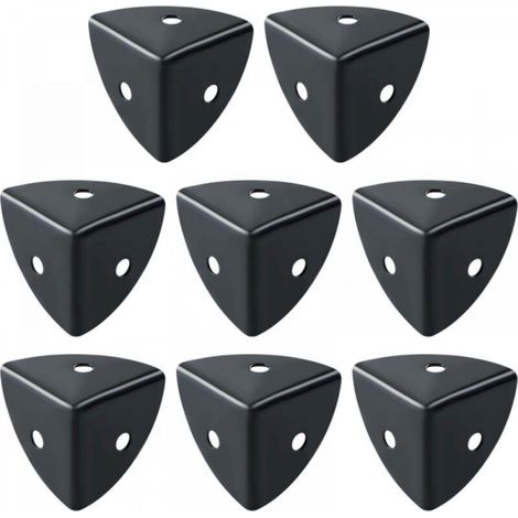 Protection Coin de Table 8 Pcs Meuble d'Angle Corniere Aluminium Noir Convient pour Protection des Meubles, Décoration, Anti-Collision et Anti-Casse (1/4)