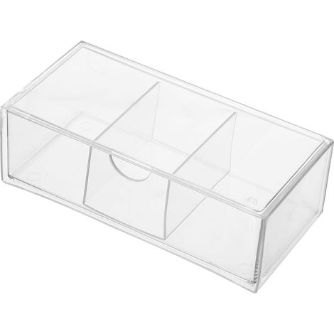 Boîte de rangement transparente et empilable à 3 (1/5)