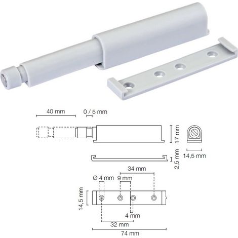 PREMI APRI AMM.C/MAG.mm.40 COMPL. BIANCO