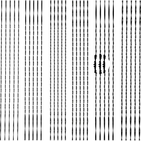 30 Pièces Lames de Scie à Chantourner, 130mm 1/2/3/4/5/6 Lame de Scie en Spirale en Acier Carbone avec Dents en Spirale pour Bois Métal Mousse Plastique Coupe (1/5)
