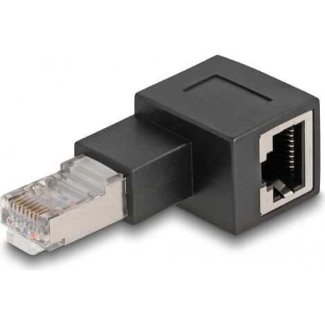 Adapter RJ-45 Stecker RJ-45 Buchse, Cat.6a Verwendung: Abwinkeln des Netzwerkkabels