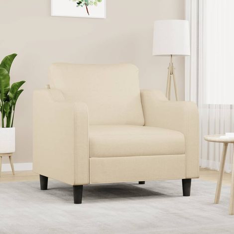 Sessel Creme 60 cm Stoff vidaXL (1/5)