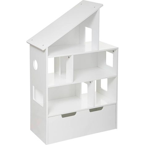 Bibliothèque à roulettes blanche H104 cm (1/5)