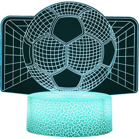 RHG Ballon de football flottant 3D, décoration lumineuse pour fête, 16 couleurs changeantes, commande tactile/télécommande (1/5)