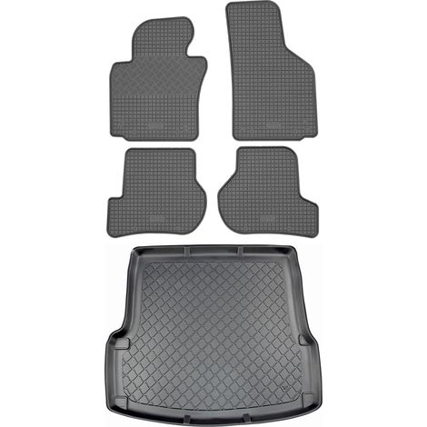 Skoda Octavia II 1Z Hatchback (5 puertas) de 03.2004 a 01.2013 SET - Alfombrillas de goma para coche + alfombrilla para maletero