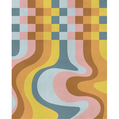 Komar Wandtapete - Coloured Honey - 250 x 200 cm - Vlies Digitaldruck - Vintage und Retro
