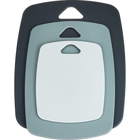 Set di 3 taglieri fronte-retro, polipropilene, senza BPA, plastica, 3600 W, 1 litro, multicolore