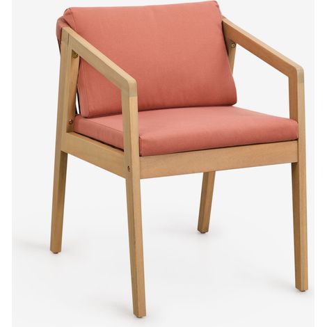 Sedia da giardino Kaela in legno di acacia e corda intrecciata SKLUM            