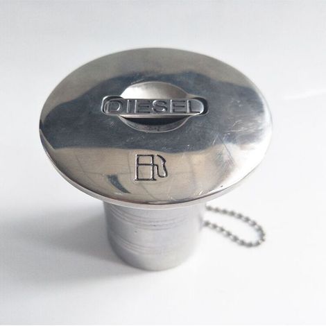 Bouchon de réservoir de carburant en acier inoxydable moulé, goulotte de remplissage, entrée d'eau, accastillage marin, goulotte de remplissage 50 mm 50 1 (1/3)