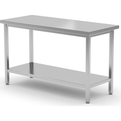 HENDI Zentraler Arbeitstisch – verschraubt, Kitchen Line, 1000x700x(H)850mm