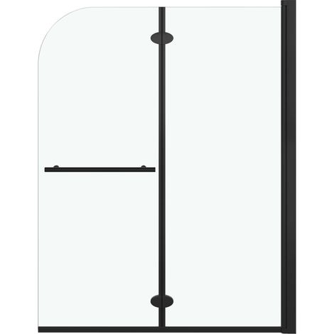 Maison Exclusive - Box Doccia Pieghevole a Libro 2 Pannelli in ESG 95x140 cm Nero