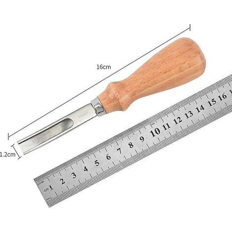 ciseau Bois Ciseau 8mm 1pc Outil De Sculpture Sur Bois Lame En Acier Au Carbone Poigne En Bois Ciseau Radial Bois Dur Et Tendre Ciseau Long Et Co (1/5)