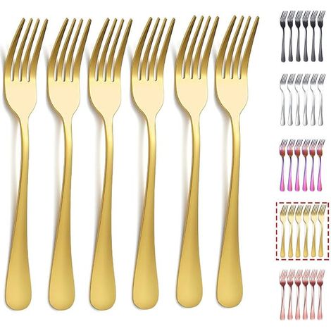 Forchetta da tavola, forchette in acciaio inossidabile da 20 cm, forchette in titanio per matrimoni, forchette (1/4)
