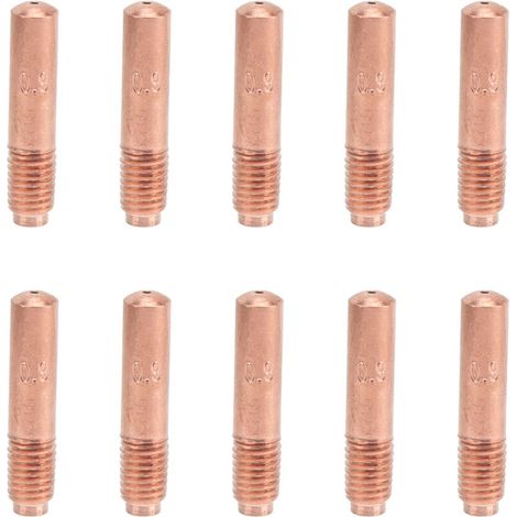 10 pieces conductive nozzles for MIG welding contact tips, copper, small accessories, 0.8mm