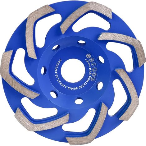 Disque Diamanté - 125 mm - Pour Béton Pierre Maçonnerie - Fixation 22 2 mm - Usage Humide Ou Sec