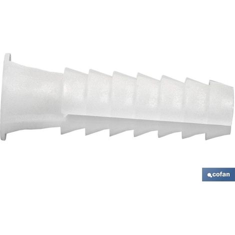 Blíster De 10 Uds. Taco Plástico Blanco 8 mm