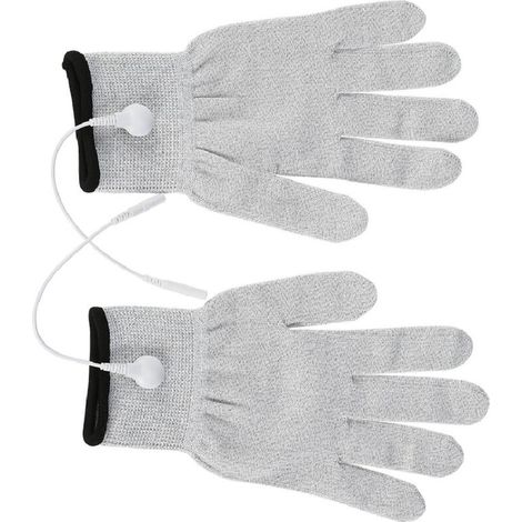 Elektrische Massagehandschuhe mit Elektroden und Kabeln für die Therapie (Größe L) (1/5)
