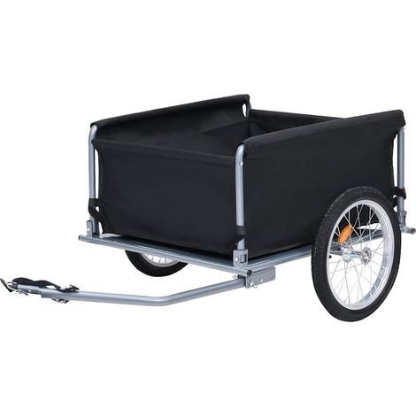 Remorque de vélo noir et gris 65 kg