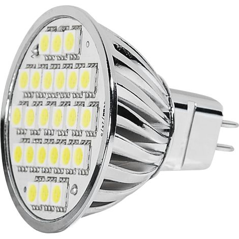 Power smd led ø 50 mm x 48 mm, 12 v, 5 w, 380 lm, presa gu5.3, categoria di efficienza energetica a+, 6000 k cool bianco (1/4)